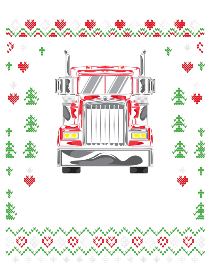 Trucker Truck Driver Ugly Xmas Merry Trucking Christmas Gift Magnet