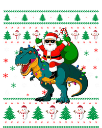 Ugly Christmas Santa Hat Dinosaur Lights Snowflakes Trex Gift Ladies Long Sleeve Shirt