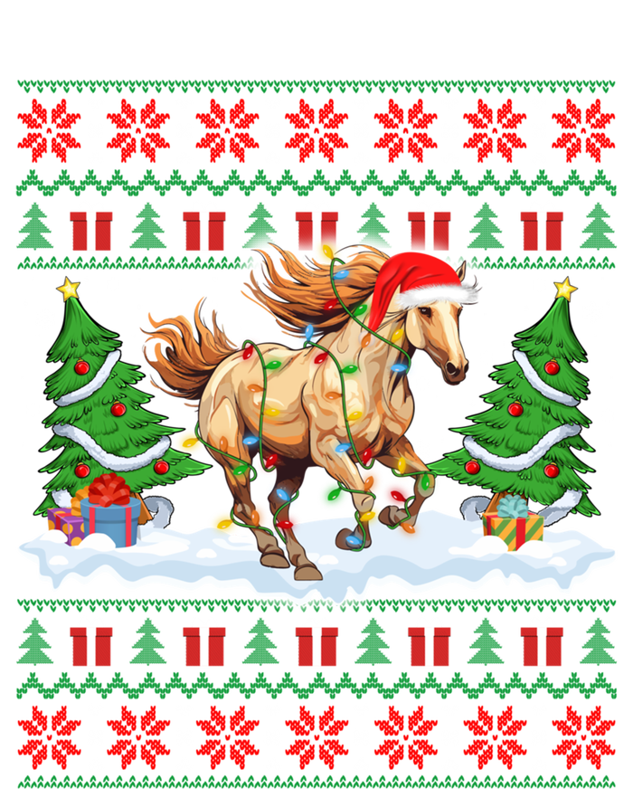 Ugly Xmas Lighting Holiday Santa Horse Christmas Gift Coaster