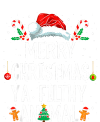 Merry Christmas Animal Filthy Ya Xmas Family Pajama Matching High Crown Mesh Back Trucker Hat