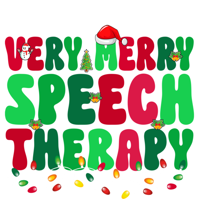 Very Merry Speech Therapy Slp Speech Therapist Christmas Gift T-Shirt