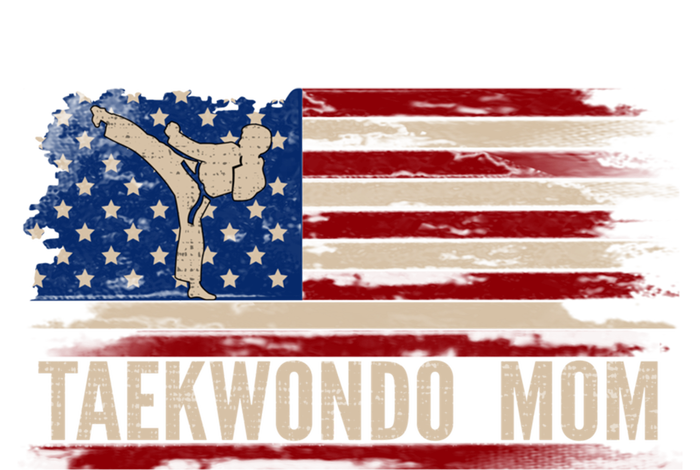 Vintage Taekwondo Mom American Usa Flag Sports The Kick Cool Gift Long Sleeve Shirt