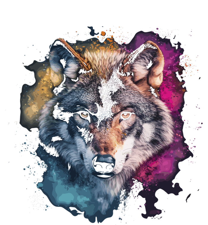 Wolf Colorful Art Motif Animal Lover Graphic Wolves Cool Gift T-Shirt