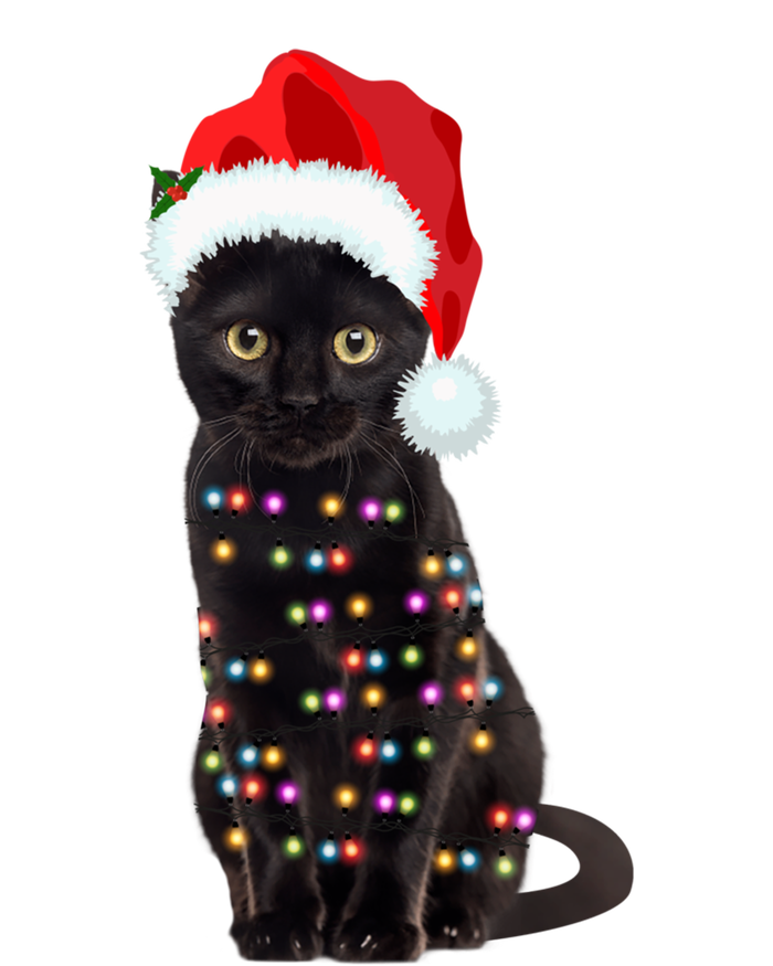 Black Cat Christmas Lights Cat Lover Christmas Gift Sweatshirt