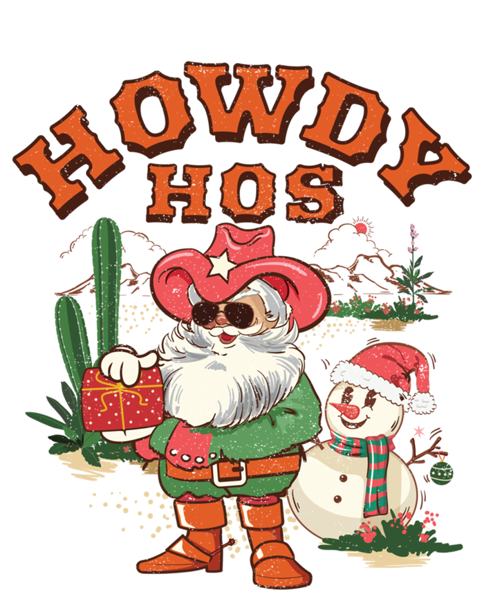 Howdy Hos Cow Santa Christmas Western Vintage Great Gift T-Shirt