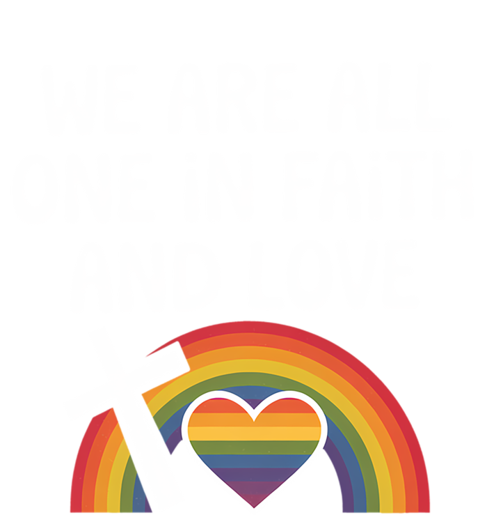 Cute Gift We Are All One In Faith And Love Lgbtq Pride Unity Lgbt Full-Length Apron With Pockets