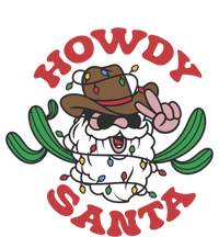 Christmas Cow Howdy Santa Western Vintage Cow Retro Cute Gift T-Shirt