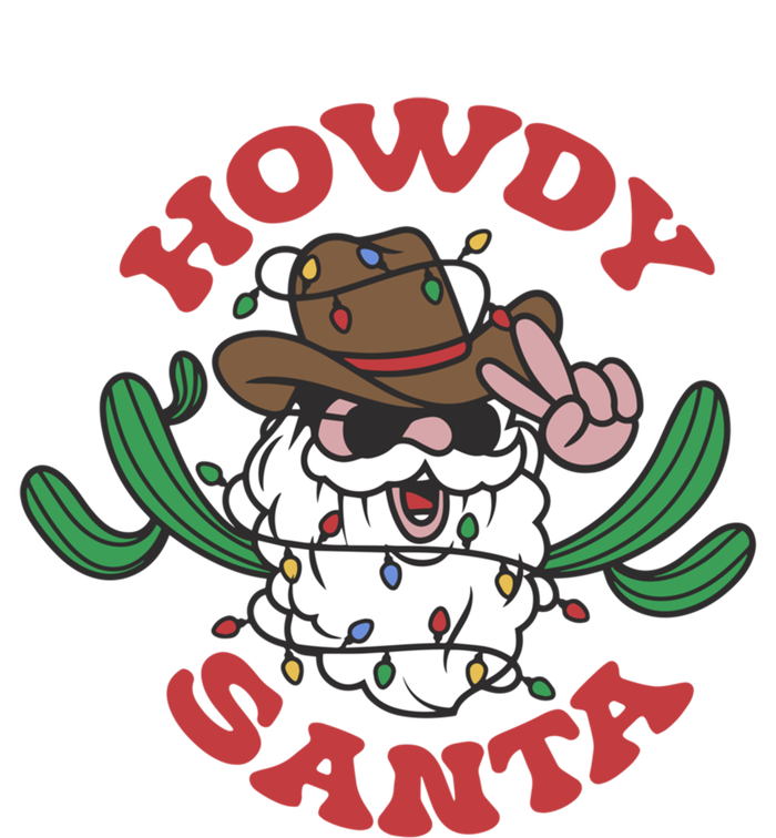 Christmas Cow Howdy Santa Western Vintage Cow Retro Cute Gift T-Shirt