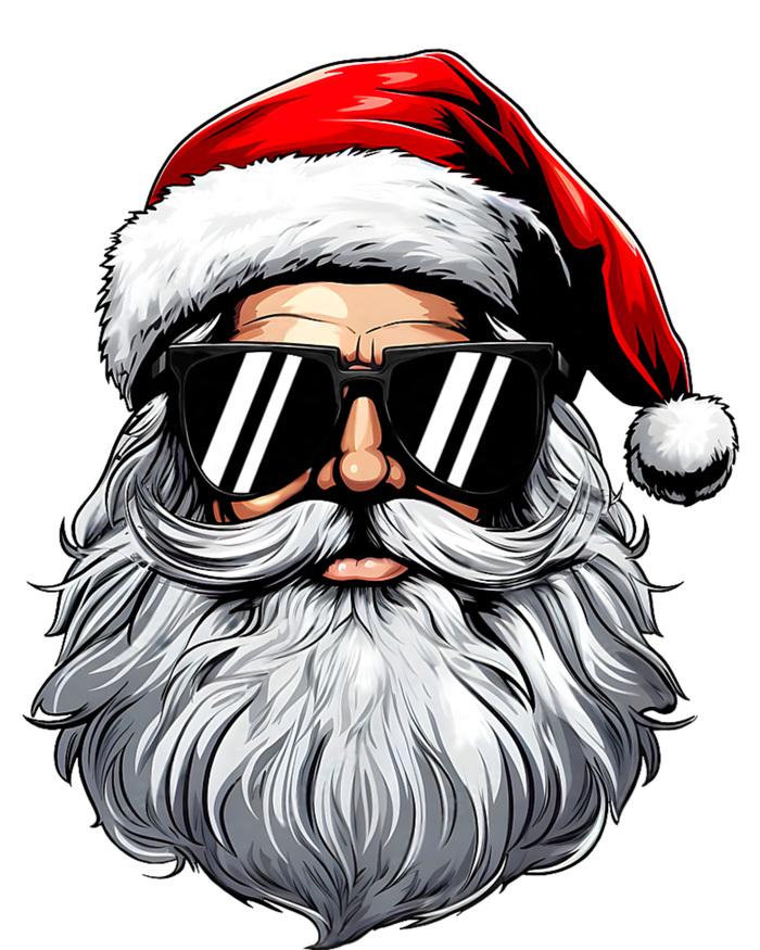 Santa Face Retro Sunglasses Christmas T-Shirt