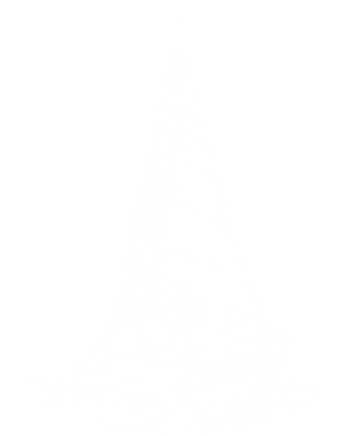 Sailor Boating Anchor Simple Line Drawing Sailboat Sailing T-Shirt