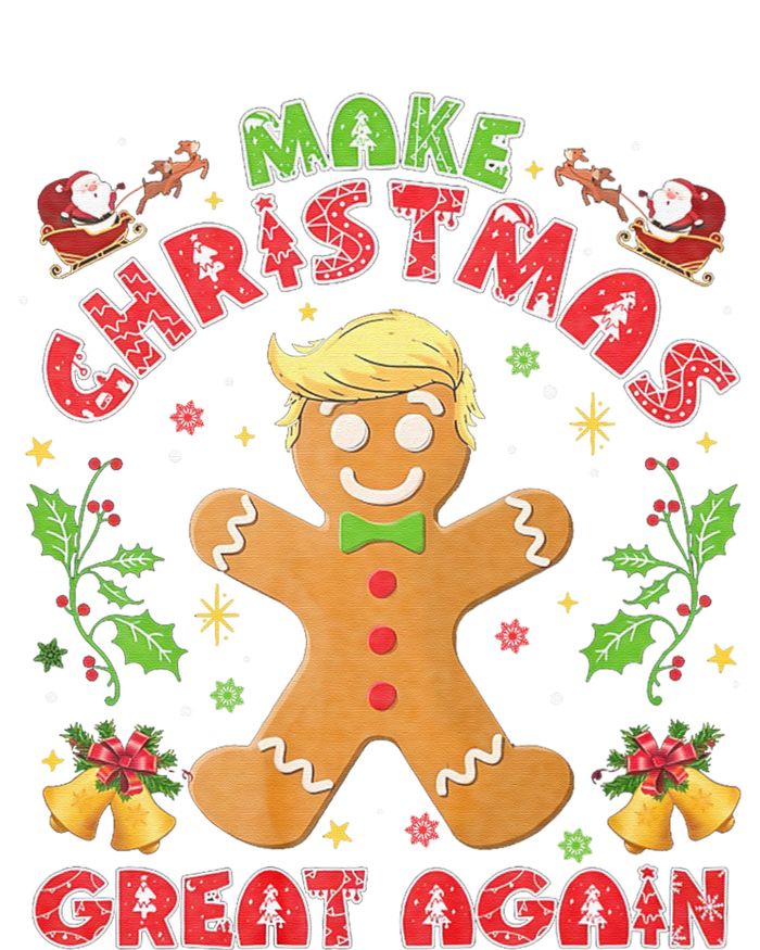 Funny Trump Gingerbread Man Make Christmas Great Again 2024 T-Shirt