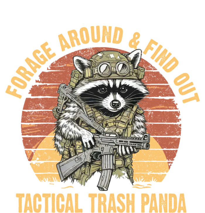 Funny Raccoon Forage Around & Find Out Tactical Trash Panda Baby Long Sleeve Bodysuit