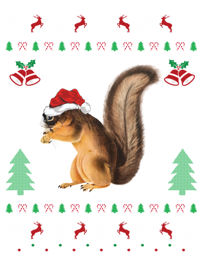 Squirrel Lover Xmas Ugly Santa Hat Squirrel Christmas Gift Women's V-Neck T-Shirt