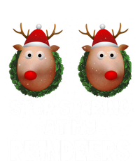 Stop Staring At My Reindeers Fun Joke Humor Christmas Adult Meaningful Gift T-Shirt