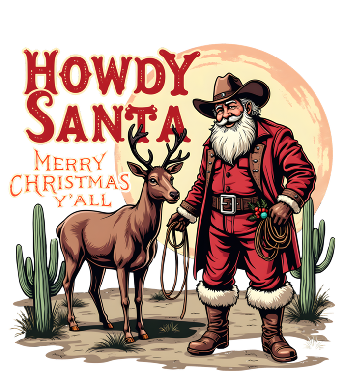 Cow Xmas Santa Claus Howdy Santa Merry Christmas Y’All Gift Toddler Hoodie