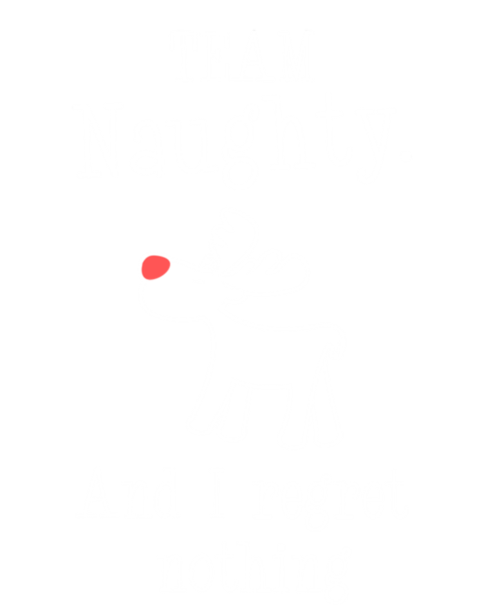 Team Naughty And I Regret Nothing Christmas Reindeer Gift T-Shirt