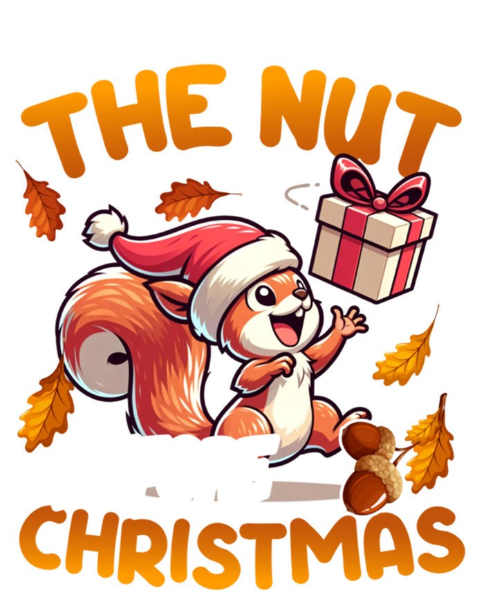 The Nut Before Christmas Santa Hat Funny Squirrel Lover Xmas Gift Zip Tote Bag