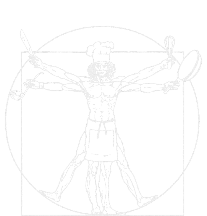 Chef Vitruvian Man Da Vinci Funny Cooking Gift T-Shirt