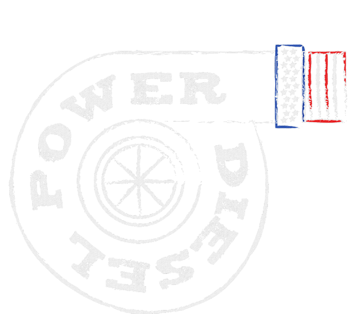 Diesel Power Usa Flag Turbo Turbocharger V-Neck T-Shirt