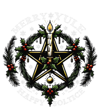 Merry Yule Happy Solstice Holly Christmas Pagan Pentagram Gift T-Shirt