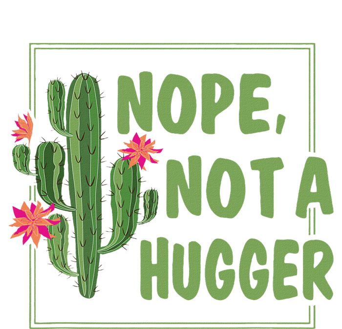 Nope Not A Hugger Funny Cactus Lovers Girl Women Sarcasm Impact Tech Backpack