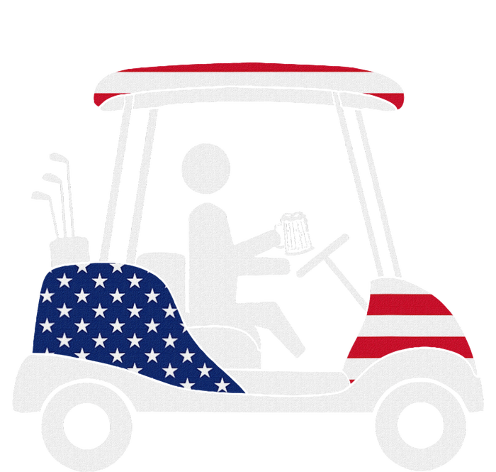 Golfing Beer Drinker Usa American Flag Golf Cart Gift T-Shirt