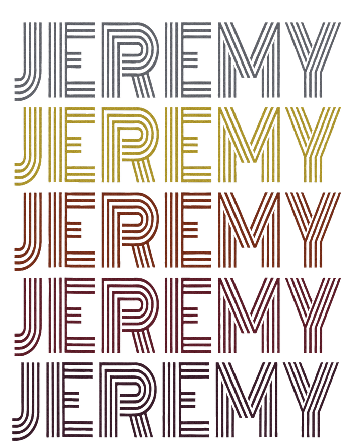 Graphic 365 First Name Jeremy Retro Pattern Vintage Style T-Shirt