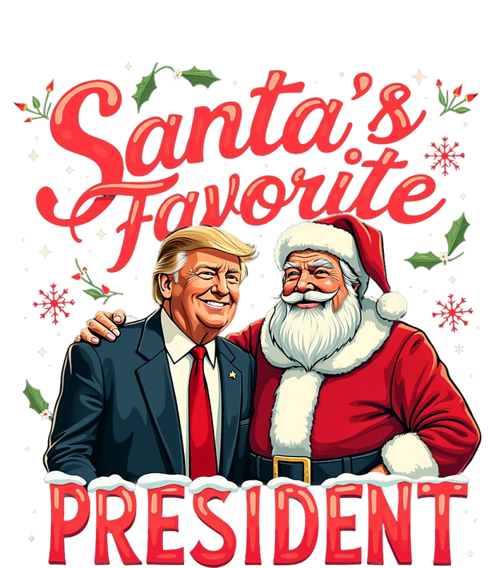 SantaS Favorite President Christmas Funny Trump Xmas Pajama T-Shirt