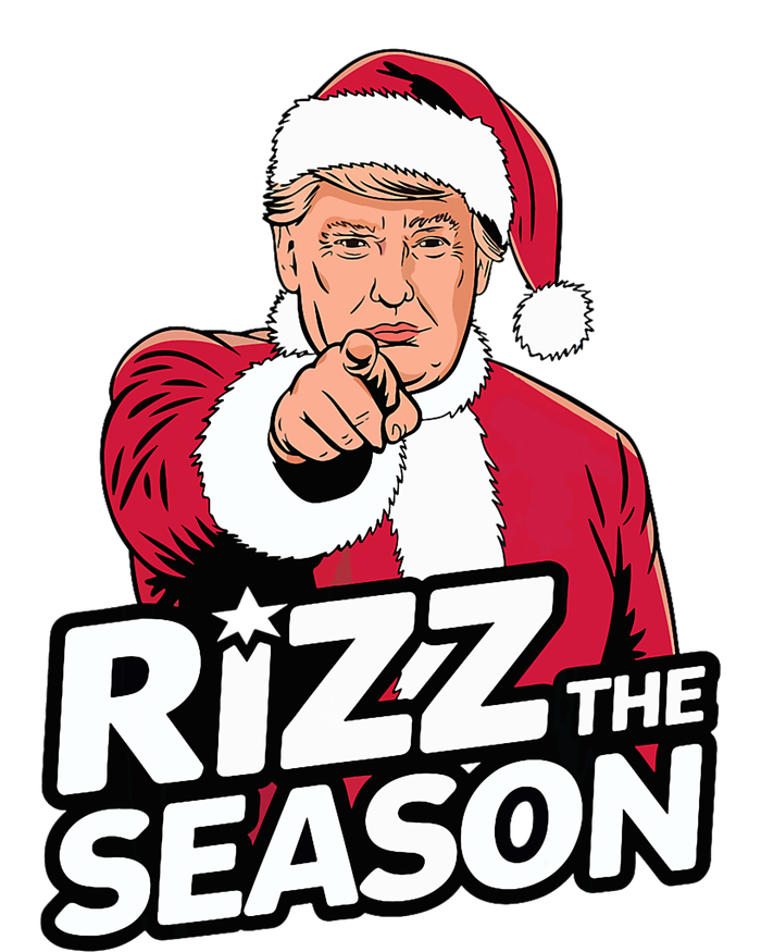 Trump Rizz The Season Funny Xmas With Santa Hat Premium Hoodie