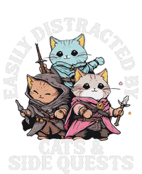 Rpg Gamer Cats Side Quest Distracted Nerdy Tabletop T-Shirt