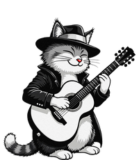 Funny Guitar Rock Cat Playing Guitar Cat For T-Shirt