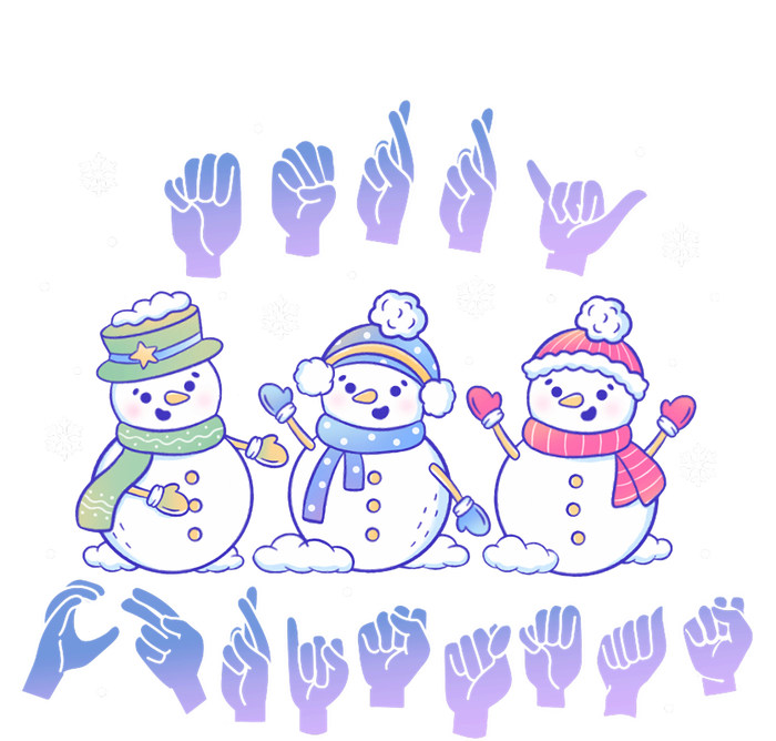 Asl Christmas Snowmen Merry Christmas Sign Language Poster