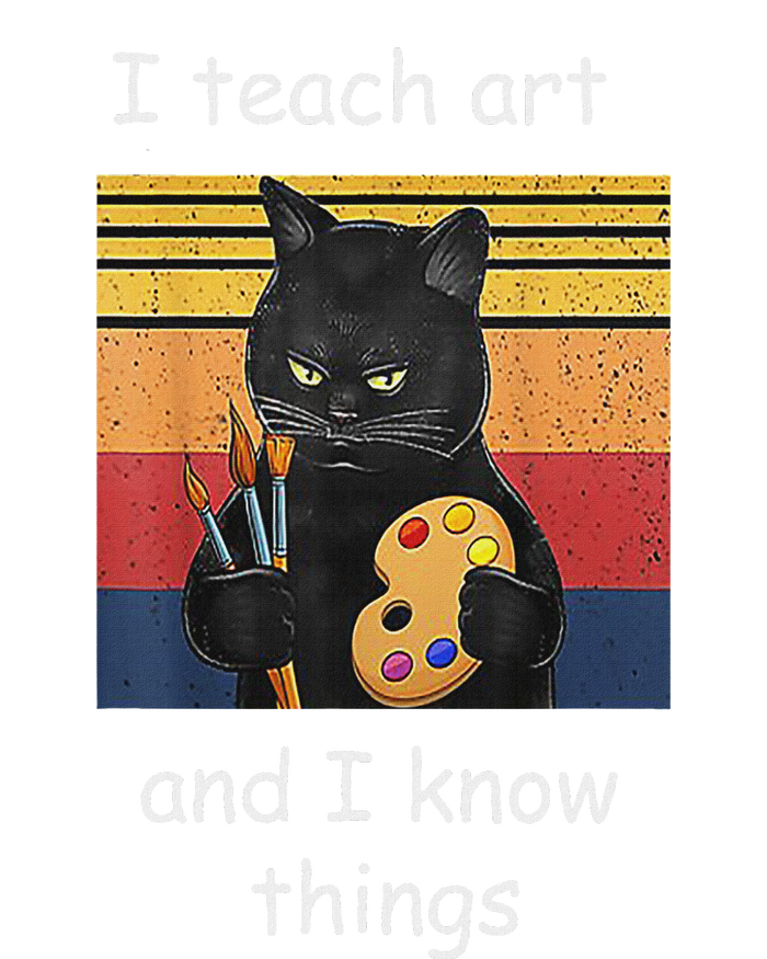 I Teach Art And I Know Things Art Teacher Sustainable Knit Beanie