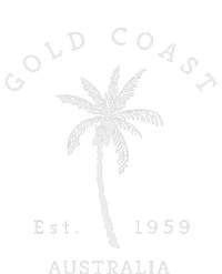 Retro Cool Gold Coast Australia Palm Tree Novelty Art T-Shirt