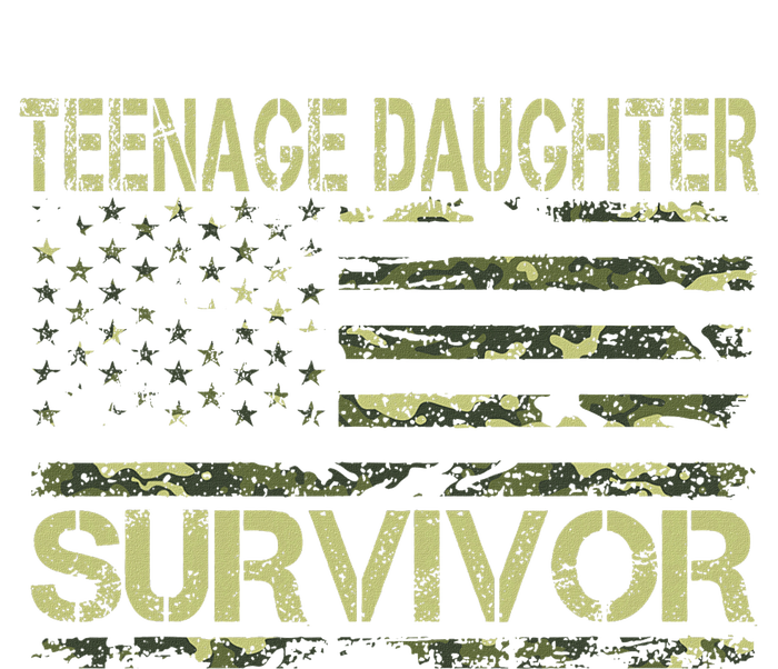 Funny Nage Daughter Survivor Usa Flag Military Womens Cotton Relaxed Long Sleeve T-Shirt