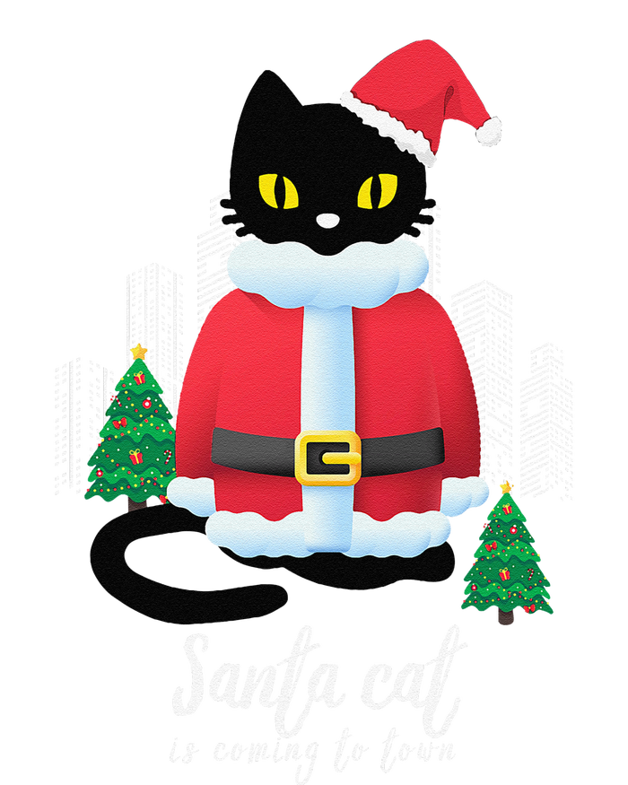 Christmas Cat Cute Humor Santa Is Coming To Town Cat Lover Softstyle Adult Sport Polo