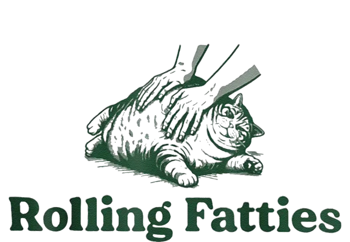 Rolling Fatties Cat Funny Cute T-Shirt