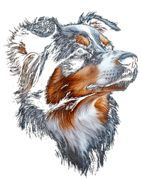 Australian Shepherd Dog Pet Artwork Australian Shepherd Valucap Bio-Washed Visor