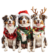 Australian Shepherd Reindeer Christmas Lights Dog Lover Xmas T-Shirt