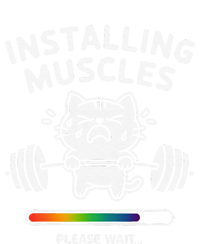 Installing Muscles Please Wait Cat Workout Gym Fitness T-Shirt