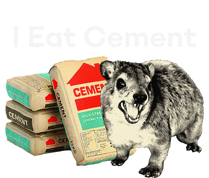 I Eat Cement Cursed Hyrax Funny Oddly Specific Dank Meme T-Shirt