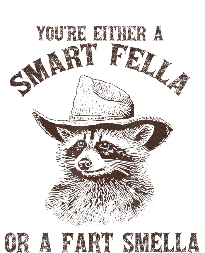 YouRe Either A Smart Fella Or A Fart Smella Funny Raccoon T-Shirt