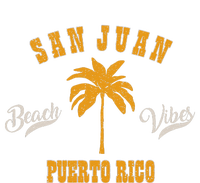 San Juan Puerto Rico Tropical Pam Tree Beach Vibes Retro T-Shirt