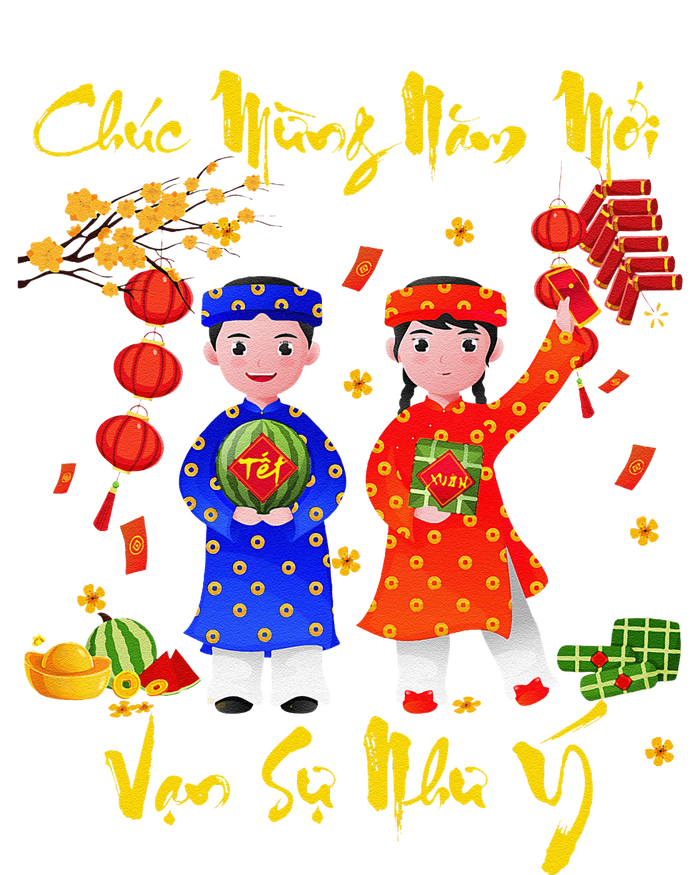 Happy Vietnamese Lunar New Year Chuc Mung Nam Moi Matching T-Shirt