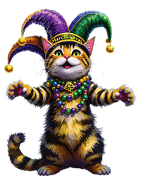 Meowdy Gras Cat Kitten Beads Mask Colorful Mardi Gras Party T-Shirt