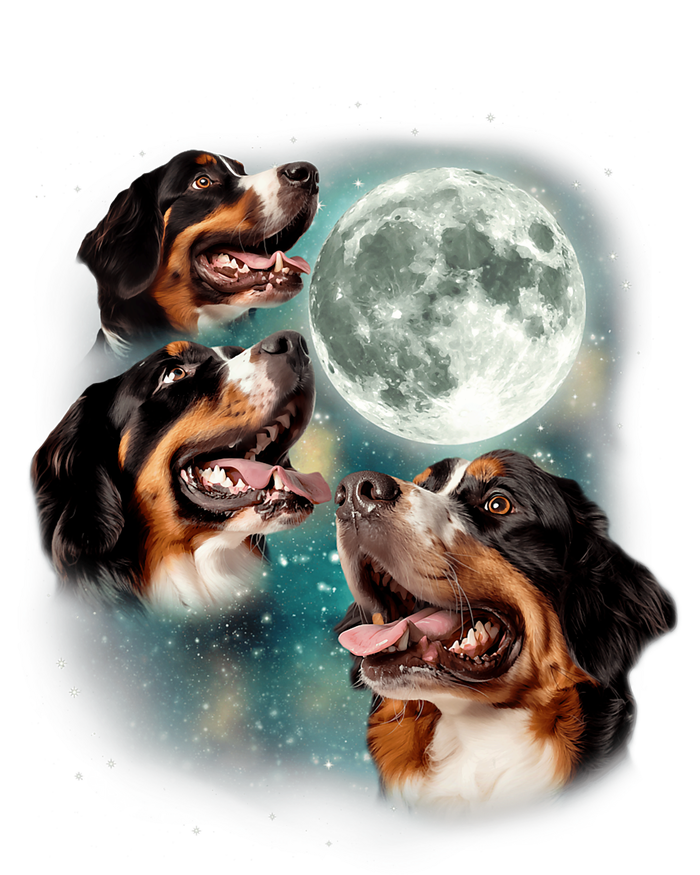 Bernese Mountain Dog Moon 3 Howling Canines Parody Dog Sweatshirt