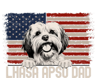 Best Dog Dad Ever American Flag Lhasa Apso Dad T-Shirt