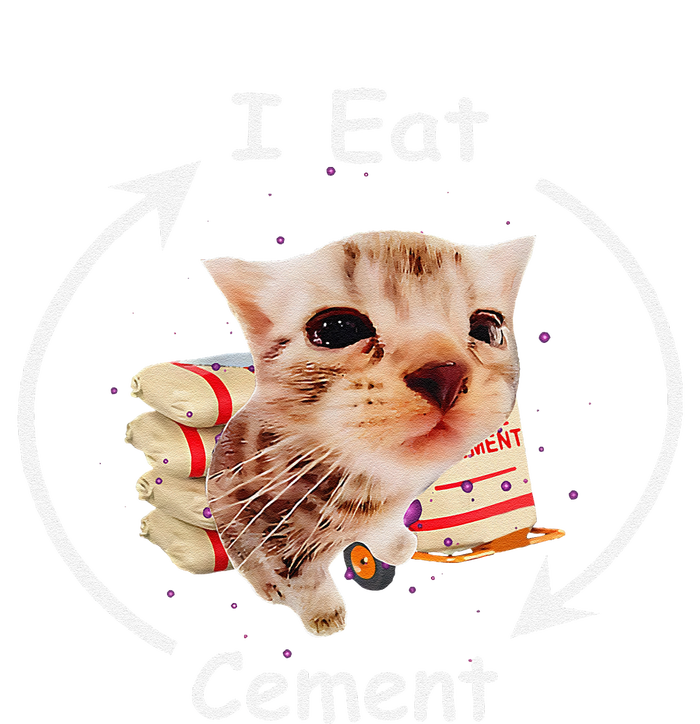 I Eat Cement Cursed Cat Funny Oddly Specific Weird Meme T-Shirt