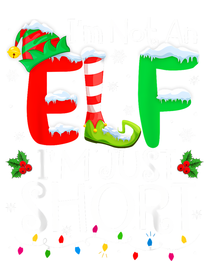 IM Not An Elf IM Just Short Funny Christmas Family Pajamas 7-Panel Snapback Hat