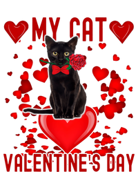 Black Cat Is My Valentine Red Hearts Valentines Day Couples Ladies PosiCharge Competitor Racerback Tank